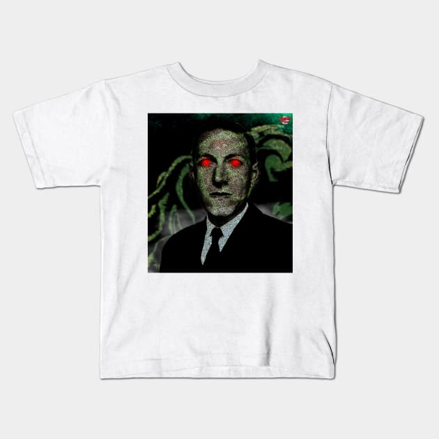 Lovecraft's true mind Kids T-Shirt by visionofbrain
